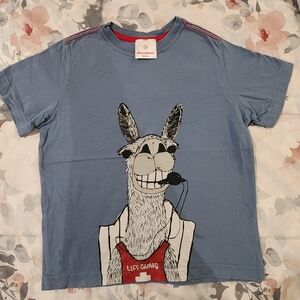 HANNA ANDERSSON Short Sleeve LLama Tee Tshirt Top - 120 (6/7) - (PRE-LOVED)
